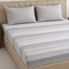 Faye Multicolor Geometric 400 TC Cotton Fitted Super King Size Bedsheet with 2 Pillow Covers – Threads