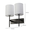 Eliante Cloth Shade Wall Lights Mild Steel & Glass Material Dark Brown & White Finish