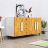 Hexa Red Multipurpose Storage Cabinet With 4 Drawer 3 Door in Giant Wood Colour