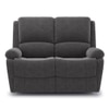 Lebowski Fabric Two Seater Manual Recliner in Smoke Fabric Colour