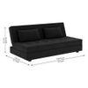 Merson 3 Seater Sofa Cum Bed In Black Color
