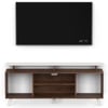 BLUEWUD Skiddo Lite Engineered Wood TV Entertainment Unit Set Top Box Stand/TV Panel Cabinet with Shelves for Books & D�cor Display Unit Bed Living Room Upto 55 Inches - DIY (Brown Maple & White)