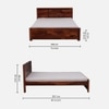 Neva Solid Wood Queen  Size Bed Without Storage (Provincial Teak Finish)