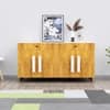 Hexa Red Multipurpose Storage Cabinet With 2 Drawer 4 Door in Frosty White And Giant Wood Colour