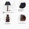 Akira hand crafted Solid wood walnut finish Table Lamp With Black Cotton Shade