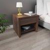 Yuko Engineered Wood Bedside Table with One Drawer in Columbia Walnut Finish