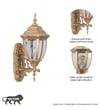 GRIVALE Antique Gold Decorative Aluminium Outdoor Wall Lamp