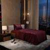 Stoa Paris Single Bedsheet with 1 Pillow Cover sheet with Velvet Wine