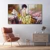 The Castle Decor Modern Model Girl Wall Art Set of 5 27x48 Inch