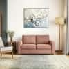 Apollo Compact High Back 2 Seater  Fabric Sofa In Mocha Mousse Velvet Colour