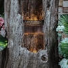 Grey Nature Inspired Carved Tree Water Fountain