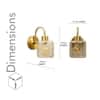 Hendrik Single Light Brass Wall Fitting with Amber Glass
