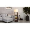 Alaca 14" 3 Shelf Floor Lamp Beige Shade