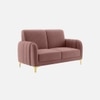Monly Velvet 2 Seater Sofa Peach Color