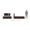 Alaca Solid Wood Queen Size Bed With Hydraulic Storage (Mahogany Finish)