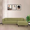 Left Aligned 2 Seater Left Aligned Chaise Lime Green Sofa Cover