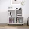 Hexa Engineered Wood Bookshelf Multipurpose Storage Rack in Frosty White Colour