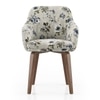 Dane Solid Wood Dining Table 6 Seater with 6 Rochelle Lounge Chairs (Finish: Honey, Colour: Adrian Velvet)