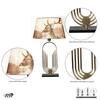 Saturn Brass and Black Table Lamp with Printed Shade
