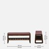 Brastad Solid Wood Shoe Rack with Seating in Walnut Brown finish