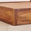 Baare Solid Wood King Size Box Storage Bed In Natural Teak Finish