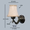 Devansh Gold Antique Wall Mounted Lamp With Beige Jute Shade