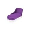 Henz Velvet Chaise Lounger in Purple Colour