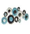 W-Zara Abstract Metal Wall Decor in Multicolor Set of 1