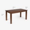 Alfresco Solid Wood Outdoor Dining Table with Four Arm Chairs and Bench in Brown Colour