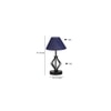 Kate Blue Jute Table lamp with Iron Base