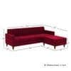 Deeplac Sectional Fabric Sofa - Maroon