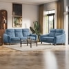 Ronan 3 Seater Fabric Sofa in Denim Blue Colour
