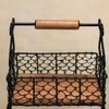 Ireka Home Vintage Charm Tiered Storage Basket with Metal Handles