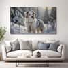 The Castle Decor Snow Dog Wall Art Set of 5 Digital Painting 27x48 Inch