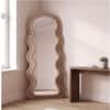 The Artment Brown Ripple Edge Unbreakable Floor Mirror For Home (160 X 60 CM)