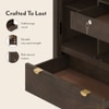 Toledo Solid Wood 2 Door Wardrobe In Dark Chestnut Finish