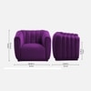 Rosa Fabric Sofa (Purple)