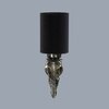 Devansh Metal Electric Wall Light in Antique Gold Colour with Black Shade Count of 1 Light