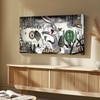 Self Made Money Graffiti Canvas Wall Painting Home Decor 22x46 Inch