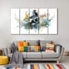 The Castle Decor Krishna Ji Wall Painting Wooden Framed 27x48 Inch (Style 8)