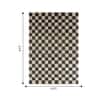Jaipur Rugs Damier Chess Jute 5x8 Feet Eucalyptus And Ebony Dhurrie Carpet