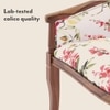 Florence Loveseat 2 Seater In Teak Finish With Caramine Cassia Fabric Colour
