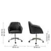 Doe Buck Colm Modern Black Leatherette Office Chair