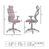 Zeeazyana High Back Ergonomic Chair in Orange Colour