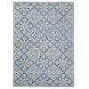 Valery Sky Blue Geometric Hand-Tufted Wool 6X4 Feet Carpet