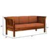 Haveli 3+1+1 Seater Wooden Sofa (Orange Colour, Honey Finish)