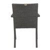 Canberra Wicker Table And Chair Set In Black Finish
