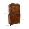 D'Dass Multi Color Mdf and Sheesham Wooden Temple With Cabinet For Pooja