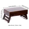 Ohio Sheesham Wood Contemporary Foldable Laptop Table in Dark Walnut Finish