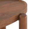 Kai Oval Solid Wood End table in Amber Walnut finish
